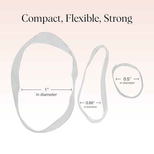 Kitsch Clear No-Snag Elastic Hair Ties - 500 Pack Gentle Rubber Bands