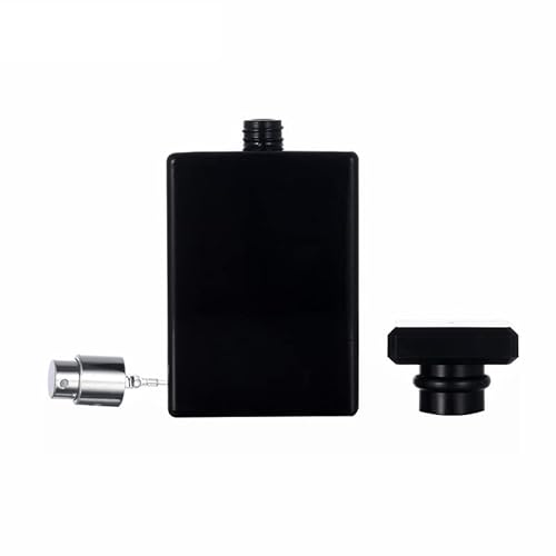 2 Pack Black Glass Perfume Atomizer,100ml Empty Refillable Perfume Spray Bottle for Men and Women,Portable Fragrance Fine Mist Spray Bottle Dispenser for Travel