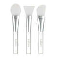 Saian Silicone Mask Brush Face Applicator Spatula Trio - Flexible Handheld Cosmetic Tools for Clay Mask Application - Reusable Scoop and Apply Tool Set with Contoured Heads for Facial Creams and Masks