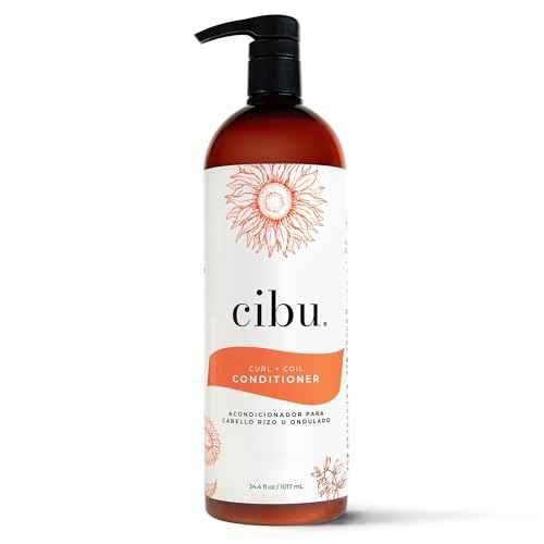 CIBU Curl + Coil Conditioner 30076 Cleanses, Hydrates, Nourishes, Revitalizes, Detangles & Preserves Natural Curl + Coil for Frizz-Free Manageable Hair | Sulfate-Free & Gentle for Daily Use 1 Liter