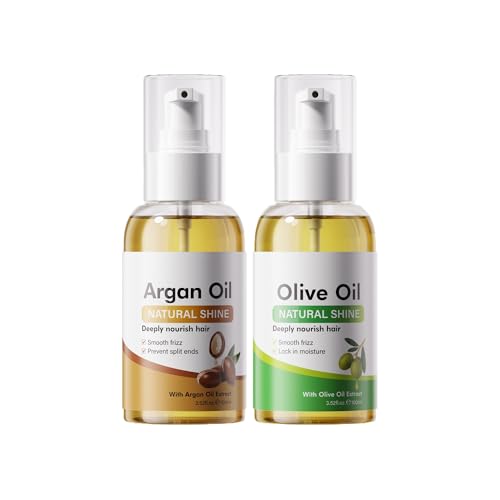 Grospe Olive & Argan Oil Hair Treatment Set for Damaged, Frizzy Hair – 2 x 100ml