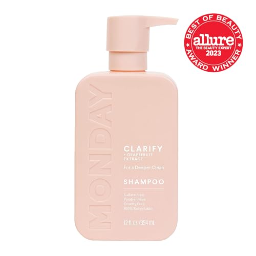 MONDAY HAIRCARE CLARIFY Shampoo with Grapefruit Extract & Ceramides for Oily Hair Prone to Build-up 354 mL (Pack of 2)