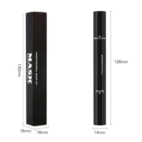 Eyeliner Stamp Double-sided Liquid Winged Eyeliner Pencil Smudgeproof Long Lasting 2 Pcs Black