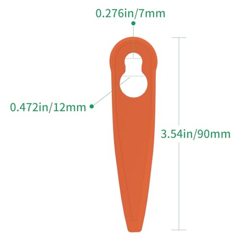 100-Pack Nylon Trimmer Blades for STIHL Polycut & Sun Joe