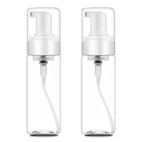 Foam Pump Bottle 7oz 2Pcs Foaming Soap Dispenser 200ml Foaming Spray Bottle Empty Travel Foam Bottle Clear Foam Dispenser for Hand Soap Toiletries Shampoo Lotion