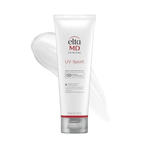 EltaMD UV Sport Sunscreen Lotion SPF 50 - Face and Body Sunscreen SPF 50, Water & Sweat Resistant, Zinc Oxide Formula for Active Lifestyles
