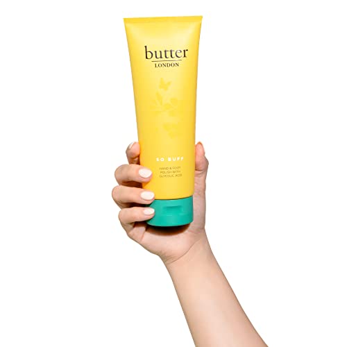 butter LONDON So Buff Hand and Foot Polish with Glycolic Acid, Gently Exfoliates to Remove Dead Skin, Antioxidant-Rich Ingredients, Cruelty, Paraben & Mineral Oil Free