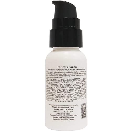 Sun Laboratories By Giesee Face Self Tanner Dark - Self Tanning Lotion for Gradual, Sunless Tan - Premium Facial Tanner Drops & Mist - Tanning Lotion for Face