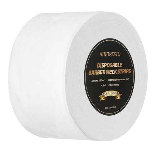 Neck Strips Barber Neck Strips - 100 Count Non-woven Fabric Barber Tape Professional Electrostatic Adsorption Disposable Haircut Paper Neck Band for Barbers and Hairstylists Barber Accessories