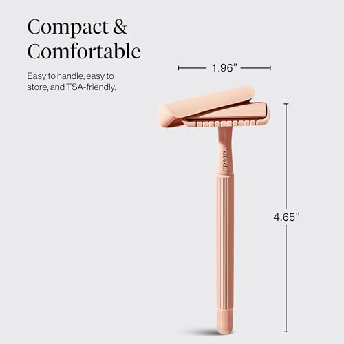 Kitsch Double Edge Safety Razor for Men and Women - Eco-Friendly Stainless Steel Handle