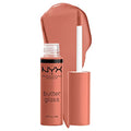 NYX Butter Gloss Brown Sugar - Non-Sticky Lip Gloss Peach Nude 0.27 Fl Oz