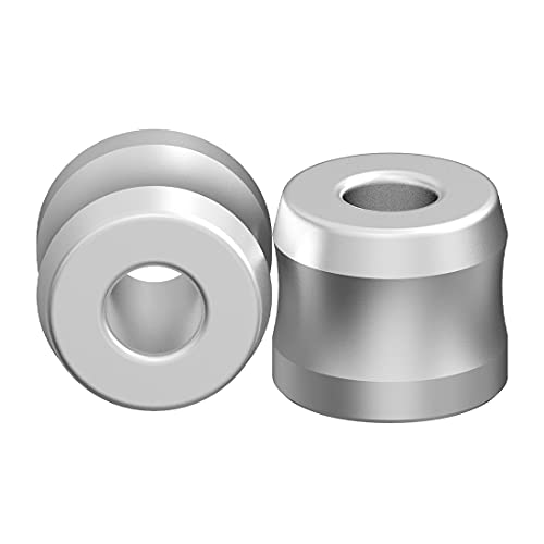 Linkidea 2 Pack Safety Razor Stand, Opening Dia 0.7" (18.5mm) Aluminum Alloy Men's Shaving Stand for Bathroom Countertops, Silver