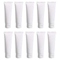 20PCS 100ml/3.4oz White Plastic Facial Cleaner Soft Tube Bottles Empty Refillable Travel Makeup Sample Packing Container Storage Pot Jar Vials Dispenser for Toiletries