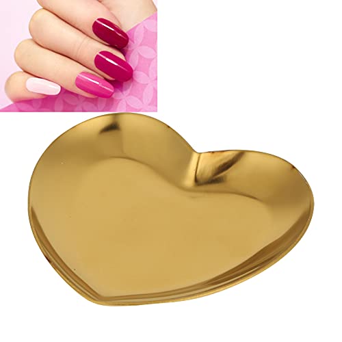 Heart Shaped Nail Art Mixing Palette - Stainless Steel