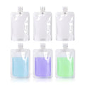 6 Pack 100ml Travel Toiletries Bottles, Clear Refillable Squeeze Pouches