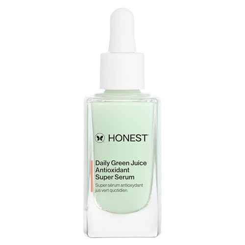 Honest Beauty Daily Green Juice Antioxidant Super Serum | Improves Skin Tone + Texture | Gentle for Sensitive Skin, Fragrance Free, Vegan | 1 fl oz