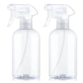 KREMORV 2-Pack 10oz Transparent Plastic Spray Bottles with Adjustable Nozzle