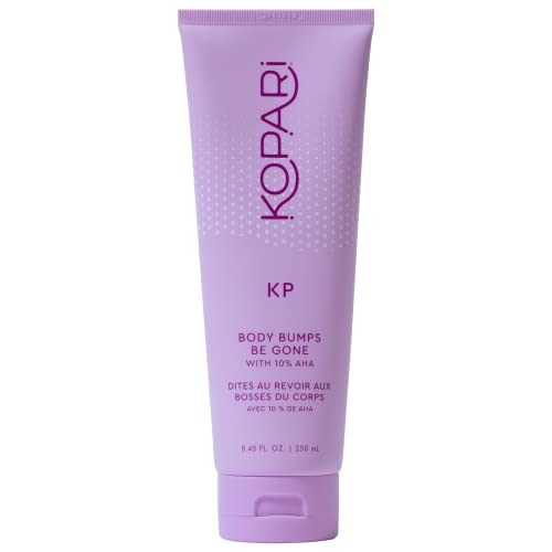 Kopari KP Scrub Full Size and Travel Size Set | Body Bumps Be Gone Scrub with 10% AHA, to Smooth Skin, Reduce Bumps, Decongest Pores, Clarifying, Gently Exfoliate & Wash | 8.45 fl oz and 2 fl oz