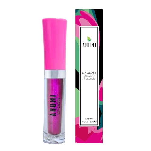 Aromi Fuchsia Lip Gloss - High-Shine Plumping Liquid Lipstick