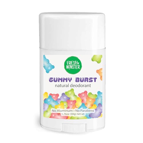 Fresh Monster Kids Natural Deodorant Stick, Gummy Burst, 1.76oz