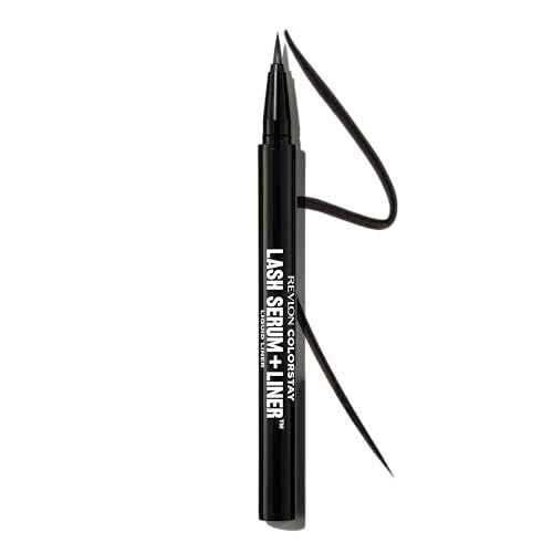 REVLON ColorStay Lash Serum + Liner, Waterproof Eyeliner, Stocking Stuffer for Her, Healthier Looking Eyelashes, Smudge-Resistant, 001 Blackest Black