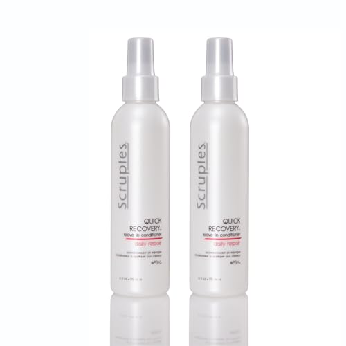 Scruples Quick Recovery Leave In Conditioner - Detangling Spray & Heat Protectant to Condition + Protect Hair - Damaged Hair Repair, 6 oz (Pack of 2)