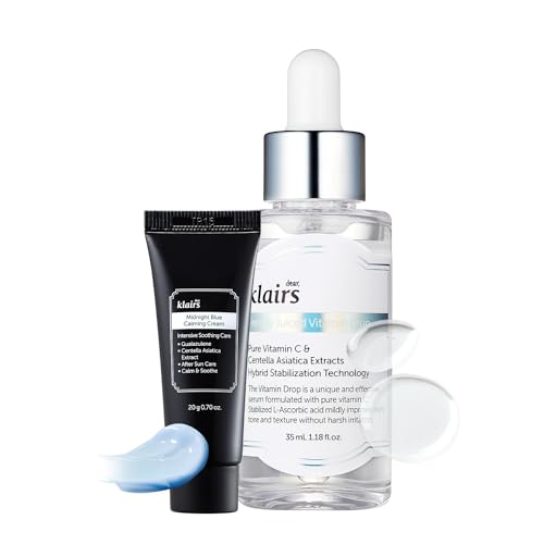 [DearKlairs] Vitamin Drop+ Blue Cream Set, Antioxidant, Calming, For Sensitive Skin, Korean Skincare Routine