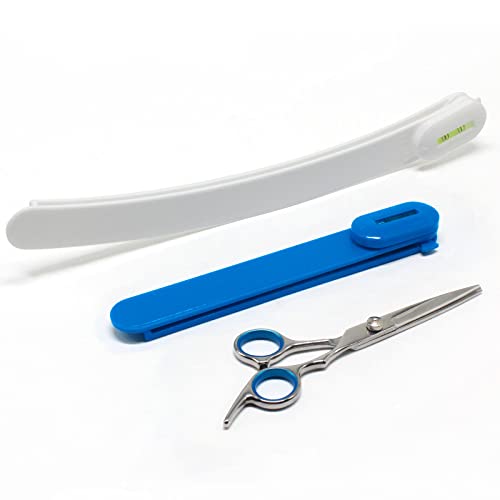 Professional Hair Cutting Kit Set of 3 – Scissors, Bangs Cutter & Clips