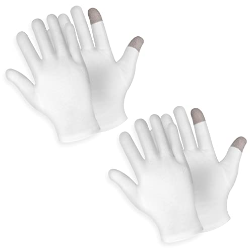 Sibba Touch Screen Cotton Moisturizing Gloves for Dry Hands - 2 Pairs