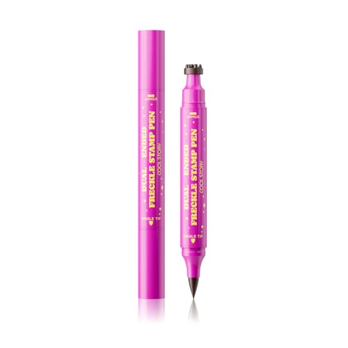COOL STORY Dual Ended Freckle Stamp Pen - Waterproof Long-Lasting Face Makeup Tool, 4 Natural Shades
