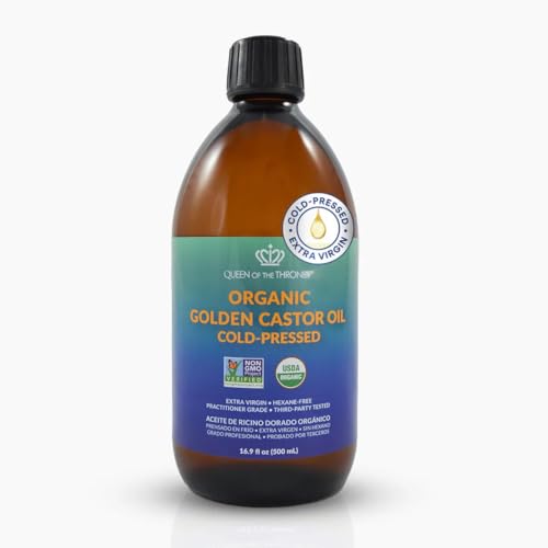 Queen of the Thrones Organic Castor Oil - 16.9oz Pure & Hexane-Free