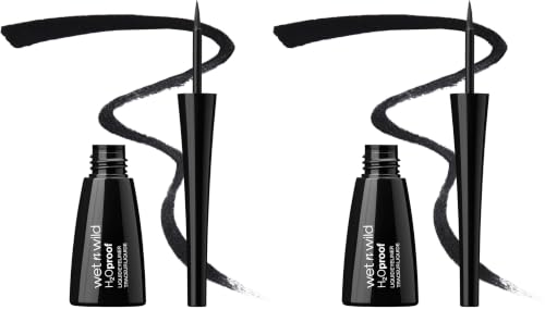 wet n wild H2O Proof Waterproof Liquid Eyeliner Black (2 Pack)