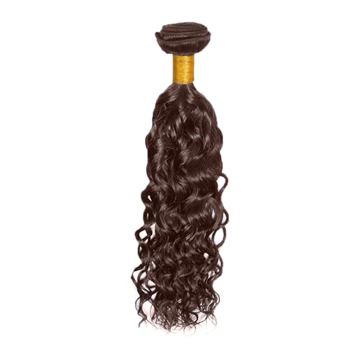 FuivJuix 12 Inch Brown Water Wave Human Hair Bundles - Unprocessed Brazilian Virgin Hair