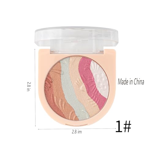 Baked Shimmer Eyeshadow Palette - 6 Colors Pearl Metallic