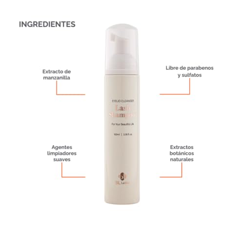 BL Lashes Eyelash Shampoo with Brush - Gentle Lash Cleanser 50ml