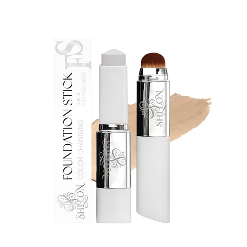 Color Changing Foundation Stick with Dual Brush – Hydrating Full Coverage Base Makeup