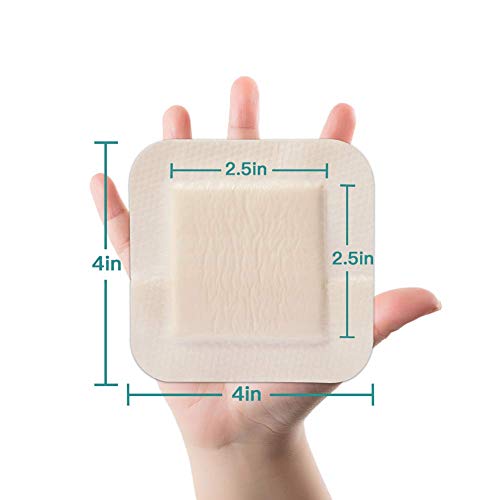 Unscented Baby Saline Wet Wipe, 100% Cotton & Silicone Foam Dressing with Border Adhesive Waterproof
