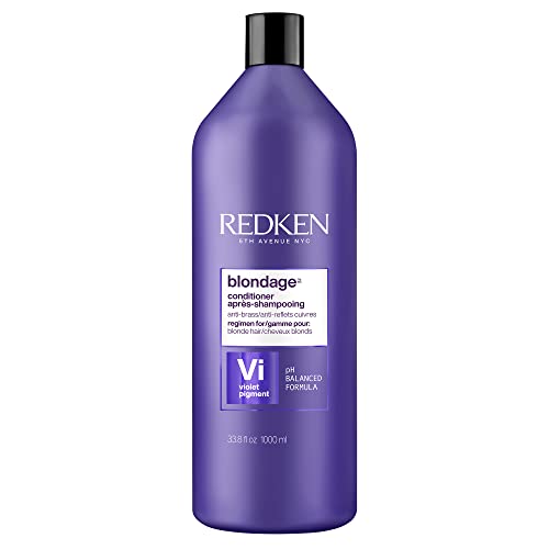 Redken Blondage Color Depositing Purple Conditioner For Blonde Hair - Tones & Moisturizes Brassy Hair