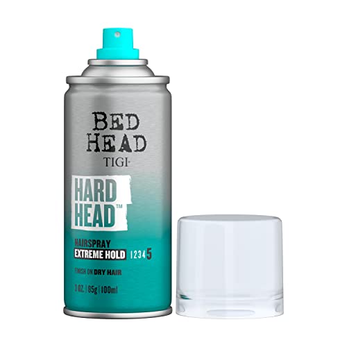 Bed Head by TIGI Travel Hairspray Extra Hold Hard Head Hair Care Spray for All Hair Types, 3 oz, Mini Hair Spray