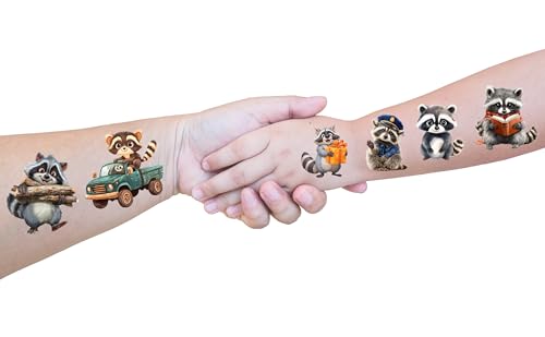 232 Raccoon Temporary Tattoos Stickers Party Favors