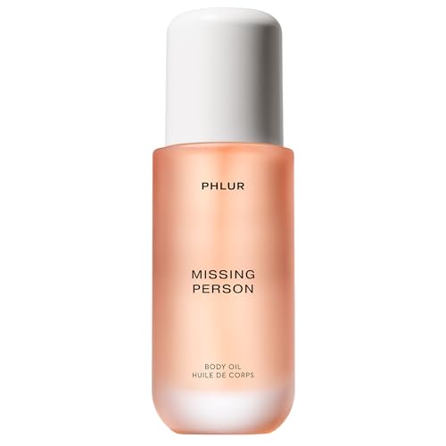 PHLUR Missing Person Body Oil For Women & Men - Lightweight & Nourishing - With Ceramide-Rich Oils & Skin-Mimicking Lipids - Bergamont, Musk, Orange & Sandalwood Floral Scented Body Oil (4 Fl Oz)