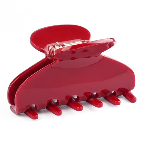 Medium Acetate Hair Claw Clip - Cherry Red, 3 Inch