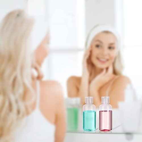 5 Pack 3.4oz Empty Plastic Travel Bottles for Toiletries TSA Approved Leak Proof Squeezable Travel Size Containers Travel Essentials Accessories, clear