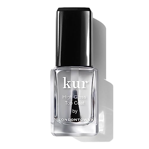 LONDONTOWN High Gloss Top Coat ? Glass-Like Shine, Smooth Finish, Streak-Free Application with Pro-Contour Brush, Enhances Nail Color & Extends Wear