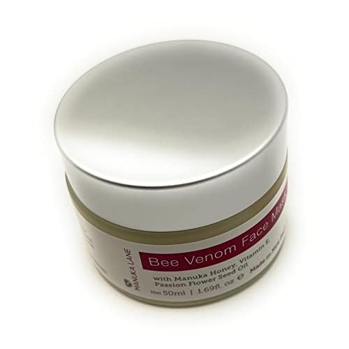 Manuka Lane, Bee Venom Face Mask, with Natural Honey, Vitamin E, Passion Flower Seed Oil, Net 50ml