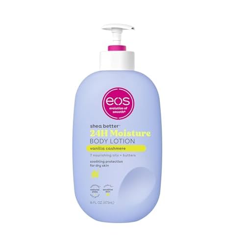 eos Shea Better Body Lotion- Vanilla Cashmere ; Lightweight & Non-Greasy, 16 fl oz