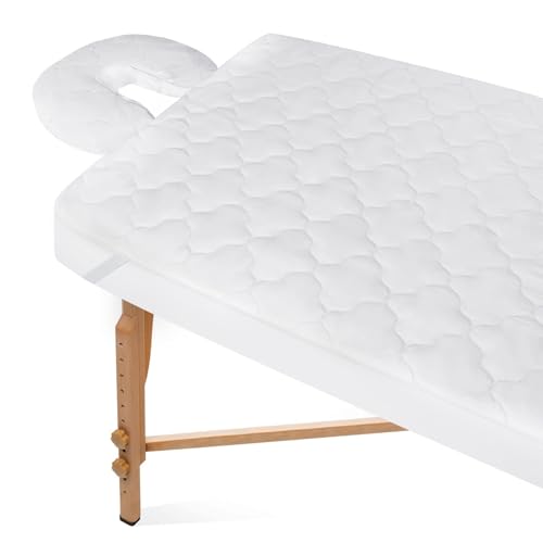 Moonsea 2-Piece Waterproof Massage Table Sheet Set with Face Cradle Cover