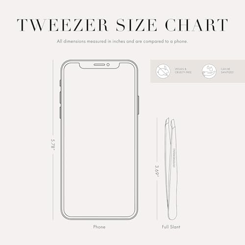 Tweezerman Stainless Steel Slant Tweezer - Eyebrow Tweezers for Women and Men (Geranium)