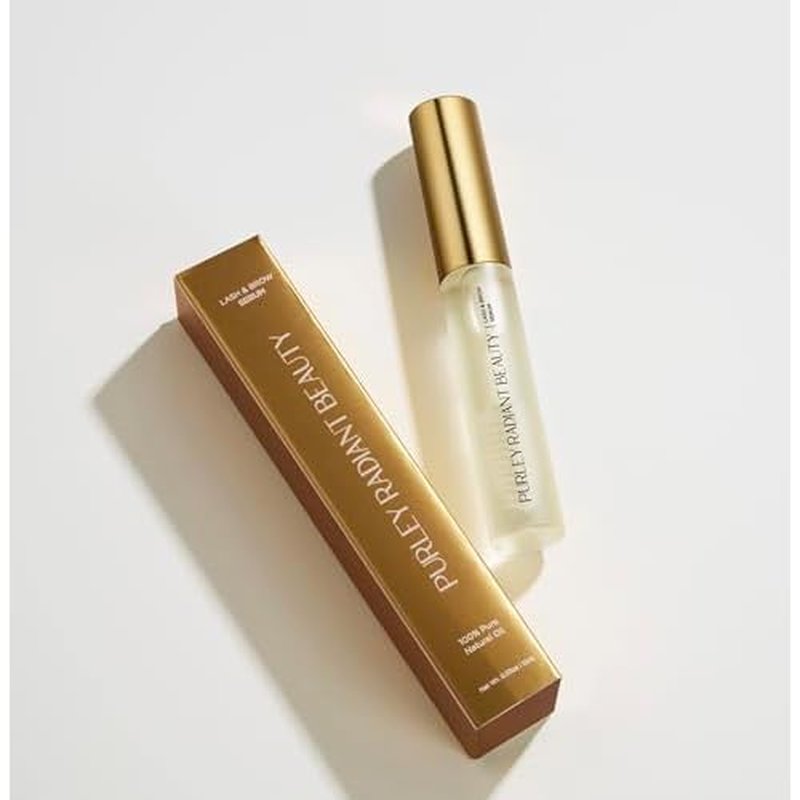 Beauty Eyelash Growth Serum ? Prostaglandin-Free Lash & Brow Enhancer for Longer, Thicker Lashes ? Vegan, Cruelty-Free, Castor Oil Based ? Natural Lash Serum for Growth