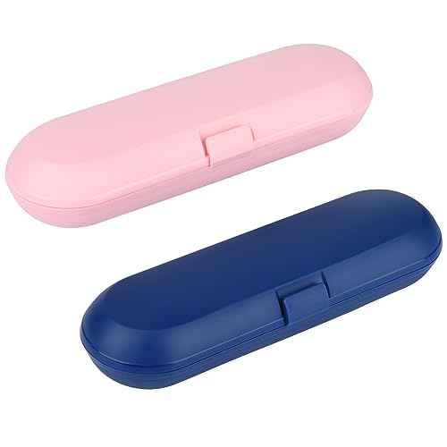 Cosmos Pack of 2 Plastic Travel Case Toothbrush Carrying Case Holder Container Compatible with Oral B Pro and also for Sonicare & Other Toothbrush